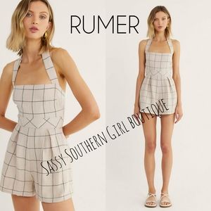 ⭐🆕 RUMER Anthropologie linen romper